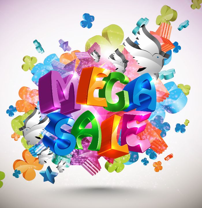 free vector Mega Sale Vector Background